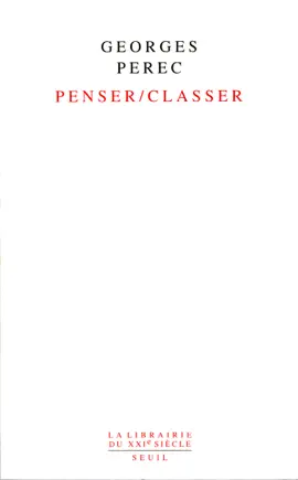 Penser-Classer
