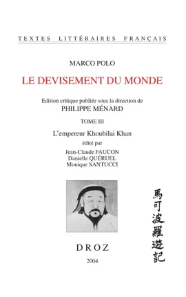 Read: Book Le Devisement du monde