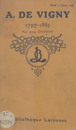Read: A. de Book Vigny, 1797-1863