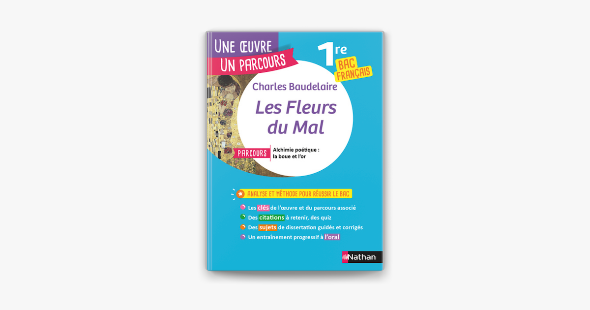 Analyse et étude de l'oeuvre - Les Fleurs du Mal de Baudelaire - Réussir  son BAC Français 1re 2022- Parcours associé Alchimie poétique : la boue et  l'or - Une oeuvre, un