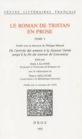 Read: Le roman de Tristan en Book prose