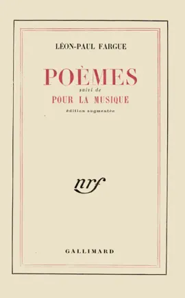 Read: Poèmes / Book Pour la musique