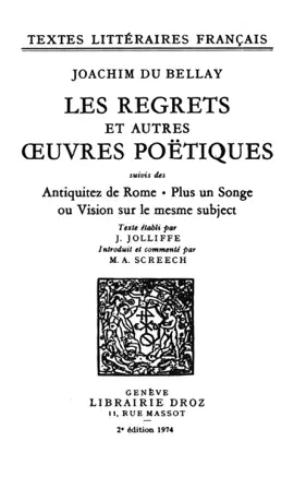 Read: Les Regrets Book et autres œuvres poëtiques