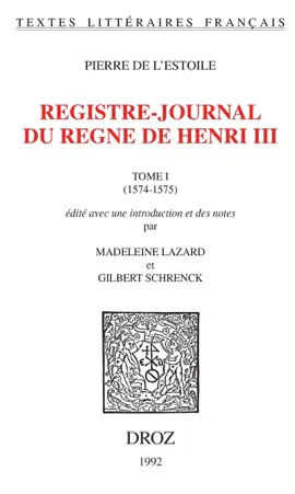 Read: Registre-journal du règne de Book Henri III