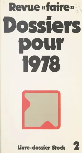 Read: Revue Book Faire : dossiers pour 1978