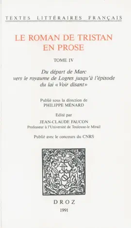 Read: Book Le roman de Tristan en prose
