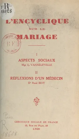 Read: L'encyclique sur le mariage (1). I. Book Aspects sociaux