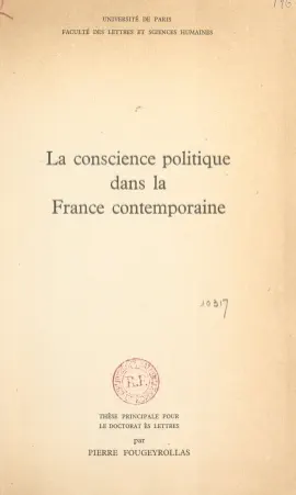 Read: La conscience politique dans la France Book contemporaine