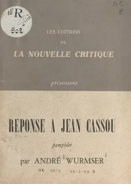 Read: Réponse à Book Jean Cassou
