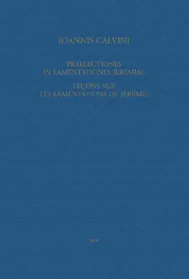 Read: Praelectiones in Lamentationes Jeremiae / Leçons sur les Lamentations Book de Jérémie