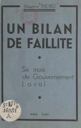 Read: Book Un bilan de faillite