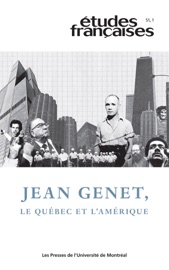 Études françaises. Volume 51, numéro 1, 2015 - Mathilde Barraband, Hervé Guay, Alexis Lussier, Mairéad Hanrahan, Geir Uvsløkk, David Andrew Jones, Kadji Amin, Yves Jubinville, Marie-Noëlle Lavertu, Roxanne Sévigny, James Harriman-Smith & Émilie Turmel