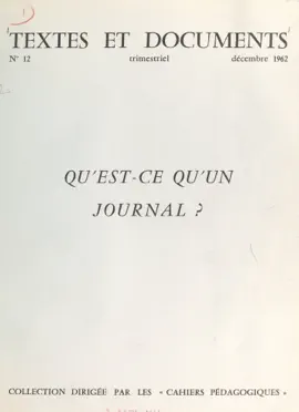 Read: Qu'est-ce Book qu'un journal ?