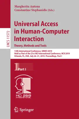 Read: Universal Access in Human-Computer Interaction. Theory, Methods and Tools Book