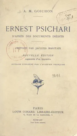 Read: Ernest Psichari Book