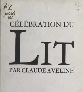 Read: Book Célébration du lit
