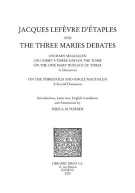 Read: Jacques Book Lefèvre d'Etaples and the Three Maries Debates