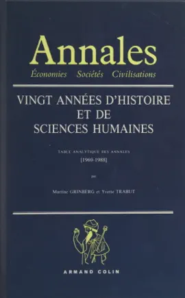 Read: Vingt années d'histoire et de Book sciences humaines