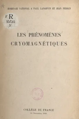 Read: Les phénomènes Book cryomagnétiques