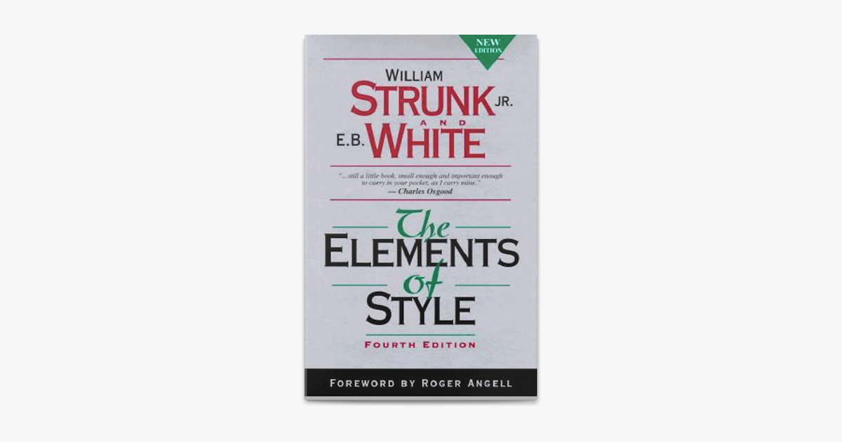 The Elements of Style, Fourth Edition on Apple Books