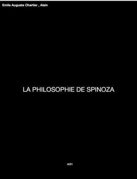 Read: Book La philosophie de Spinoza