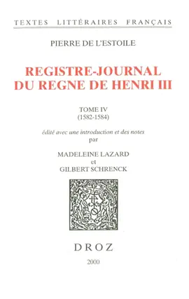 Read: Registre-journal du règne de Henri III, Book