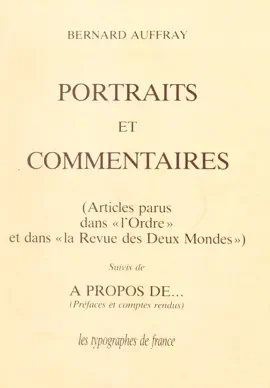 Read: Portraits et commentaires Book