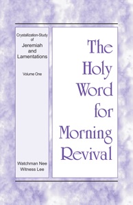 Crystallization-study of Jeremiah and Lamentations