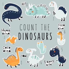 Book Count the Dinosaurs - Children Book