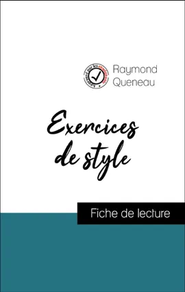 Read: Analyse de l'œuvre : Exercices de style (résumé Book et fiche de lecture plébiscités par les enseignants sur fichedelecture.fr)