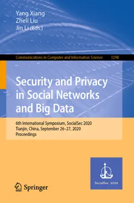 Read: Security Book and Privacy in Social Networks and Big Data