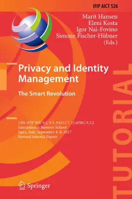 Read: Privacy and Identity Management. The Smart Book Revolution