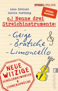 Nenne drei Streichinstrumente: Geige, Bratsche, Limoncello Book Cover