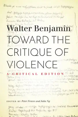 Read: Book Toward the Critique of Violence