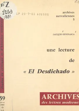 Read: Une lecture de Book El Desdichado