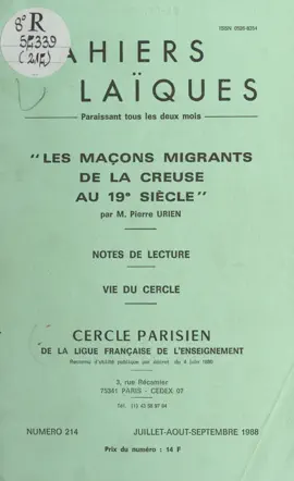 Read: Les maçons migrants de Book la Creuse au 19e siècle