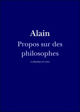 Read: Propos Book sur des philosophes