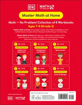 Math - No Problem! Collection of 6 Workbooks, Grade 2 Ages 7-8