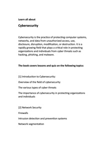 Learn all about CyberSecurity - Includes Lessons and Quiz