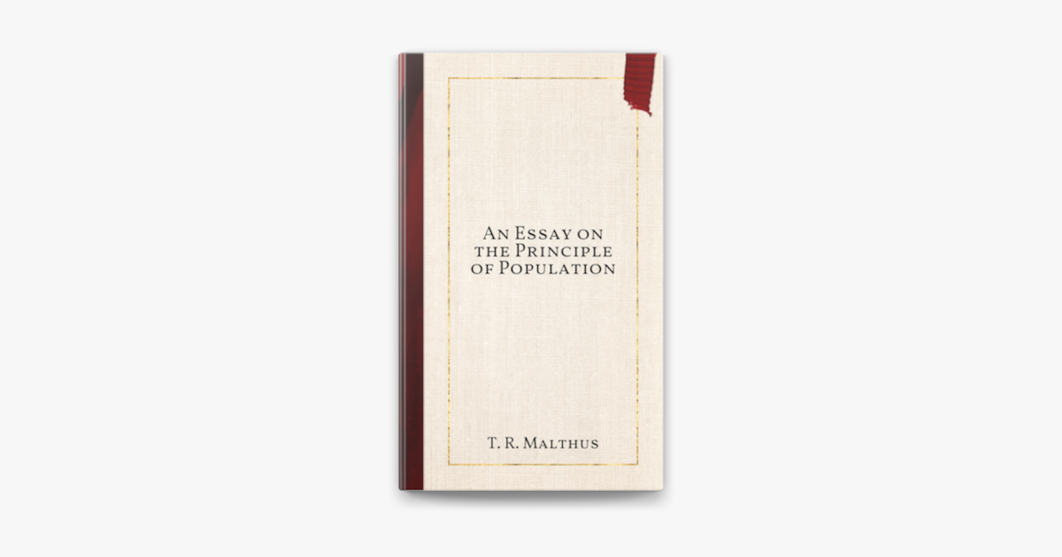 essay on principle of population was published by