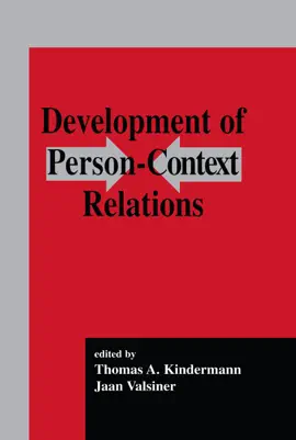 Read: Development of Person-context Relations Book