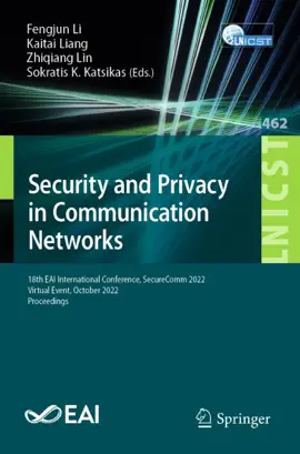 Read: Security Book and Privacy in Communication Networks