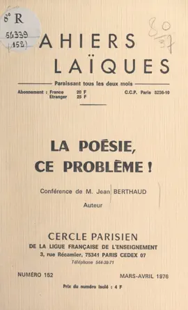 Read: La poésie, Book ce problème !