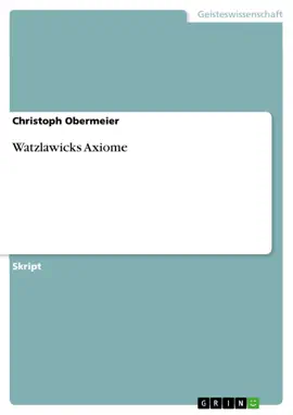 Read: Book Watzlawicks Axiome