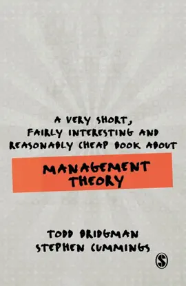 Read: A Very Short, Fairly Book Interesting and Reasonably Cheap Book about Management Theory