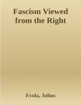 Read: Fascism Viewed from the Right Book