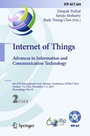 Internet of Things. Advances in Information and Communication Technology - Deepak Puthal, Saraju Mohanty & Baek-Young Choi