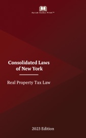 New York Real Property Tax Law 2023 Edition