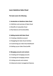 Learn Salesforce Sales Cloud