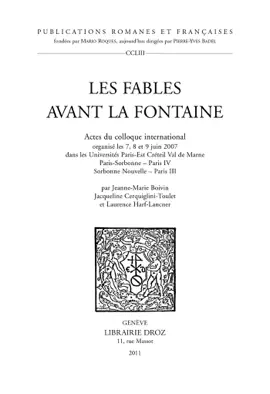 Read: Les Fables avant La Fontaine Book